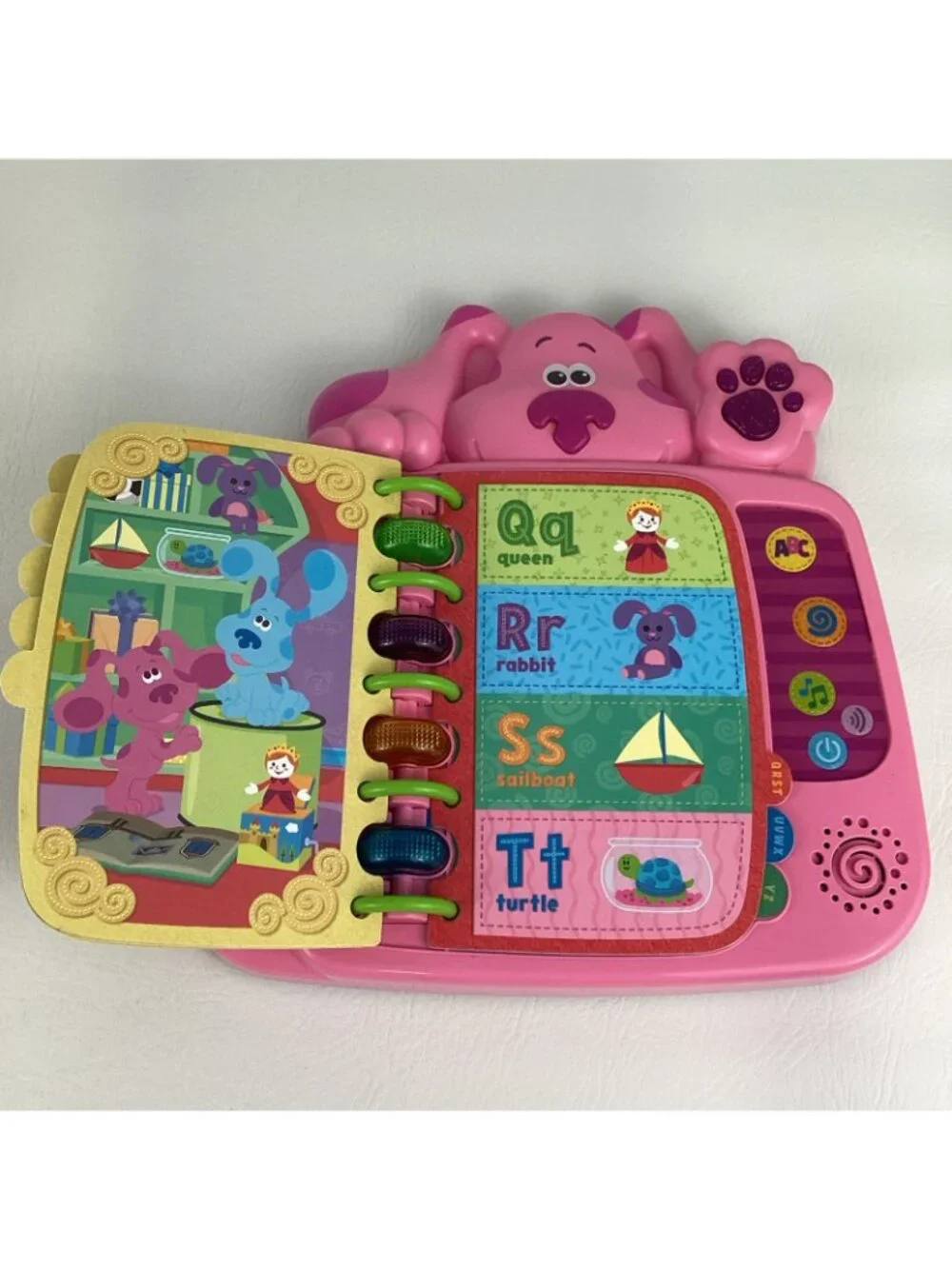 Magenta Plush Bundle Leap Frog Blue's Clues Skidoo Into ABC's Electronic Book - Picture 5 of 13